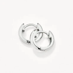 Midi Huggie Earrings In Silver