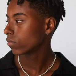 Midi Huggie Earrings In Silver -Fashion Accessories Store midi huggie earrings in silver medley jewellery earrings 39144339701990