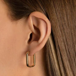 Midi Paperclip Earrings In Gold 14 Midi Paperclip Earrings In Gold -Fashion Accessories Store midi paperclip earrings in gold medley jewellery earrings 38207198003430