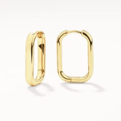Midi Paperclip Earrings In Gold