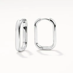 Midi Paperclip Earrings In Silver