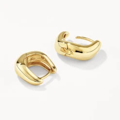 Midi Wave Dome Huggies In Gold -Fashion Accessories Store midi wave dome huggies in gold medley jewellery earrings 39966939971814