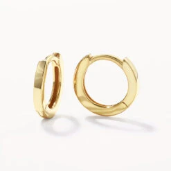 Mini Charm Huggie Earrings In 10k Gold -Fashion Accessories Store mini charm huggie earrings in 10k gold medley jewellery earrings 39071870386406