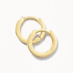 Mini Charm Huggie Earrings In 10k Gold