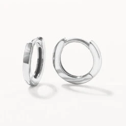 Mini Charm Huggie Earrings In Silver -Fashion Accessories Store mini charm huggie earrings in silver medley jewellery earrings 39071867404518