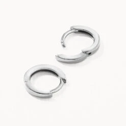 Mini Charm Huggie Earrings In Silver -Fashion Accessories Store mini charm huggie earrings in silver medley jewellery earrings 39071867437286