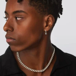 Mini Charm Huggie Earrings In Silver -Fashion Accessories Store mini charm huggie earrings in silver medley jewellery earrings 39144327676134