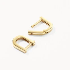 Mini Charm Paperclip Huggie Earrings In 10k Gold 20 Mini Charm Paperclip Huggie Earrings In 10k Gold -Fashion Accessories Store mini charm paperclip huggie earrings in 10k gold medley jewellery earrings 39071863472358