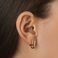 Mini Charm Paperclip Huggie Earrings In 10k Gold 24 Mini Charm Paperclip Huggie Earrings In 10k Gold -Fashion Accessories Store mini charm paperclip huggie earrings in 10k gold medley jewellery earrings 39089337860326