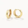 Mini Curve Hoop Earrings In Gold