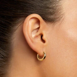 Mini Curve Hoop Earrings In Gold -Fashion Accessories Store mini curve hoop earrings in gold medley jewellery shop now earrings 36887392157926
