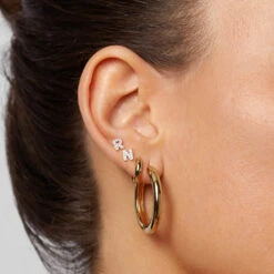Mini Curve Hoop Earrings In Gold -Fashion Accessories Store mini curve hoop earrings in gold medley jewellery shop now earrings 36887392190694