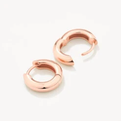 Mini Curve Hoop Earrings In Rose Gold -Fashion Accessories Store mini curve hoop earrings in rose gold medley jewellery earrings 39709688070374