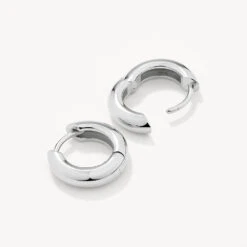 Mini Curve Hoop Earrings In Silver -Fashion Accessories Store mini curve hoop earrings in silver medley jewellery shop now earrings 36855588913382