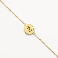Mini Engravable Circle Bracelet In Gold -Fashion Accessories Store mini engravable circle bracelet in gold medley jewellery bangle bracelet 38604275220710