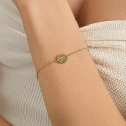 Mini Engravable Circle Bracelet In Gold -Fashion Accessories Store mini engravable circle bracelet in gold medley jewellery bangle bracelet 38692993204454