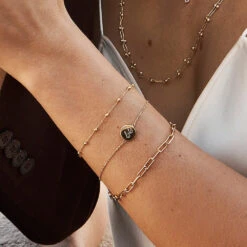 Mini Engravable Circle Bracelet In Gold -Fashion Accessories Store mini engravable circle bracelet in gold medley jewellery bangle bracelet 39112064499942