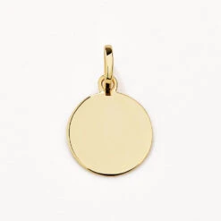 Mini Engravable Disc Necklace In 10k Gold -Fashion Accessories Store mini engravable disc necklace in 10k gold medley pendant 36835593322726