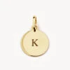 Mini Engravable Disc Necklace In 10k Gold