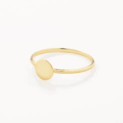 Mini Engravable Disc Ring In 10k Gold -Fashion Accessories Store mini engravable disc ring in 10k gold medley jewellery shop now ring 36811070832870
