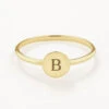 Mini Engravable Disc Ring In 10k Gold