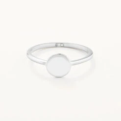 Mini Disc Ring In Silver -Fashion Accessories Store mini engravable disc ring in silver medley jewellery shop now ring 36811073847526