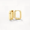 Mini Paperclip Earrings In Gold