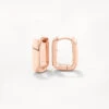 Mini Paperclip Earrings In Rose Gold