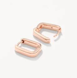 Mini Paperclip Earrings In Rose Gold -Fashion Accessories Store mini paperclip earrings in rose gold medley jewellery earrings 39709679517926