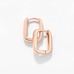 Mini Paperclip Earrings In Rose Gold -Fashion Accessories Store mini paperclip earrings in rose gold medley jewellery earrings 39709679550694