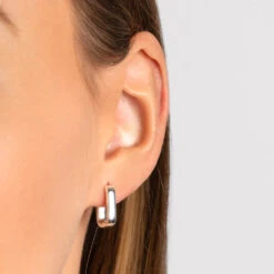 Mini Paperclip Earrings In Silver -Fashion Accessories Store mini paperclip earrings in silver medley jewellery earrings 38207189450982