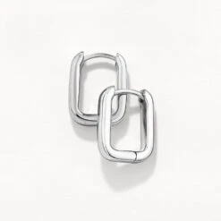 Mini Paperclip Earrings In Silver -Fashion Accessories Store mini paperclip earrings in silver medley jewellery earrings 38212767416550