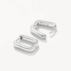 Mini Paperclip Earrings In Silver -Fashion Accessories Store mini paperclip earrings in silver medley jewellery earrings 38212767514854