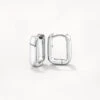Mini Paperclip Earrings In Silver