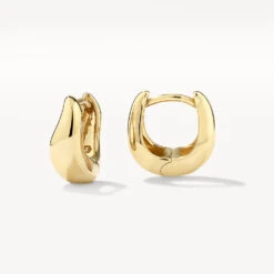 Mini Wave Dome Huggies In Gold