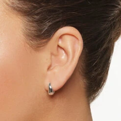 Mini Wave Dome Huggies In Silver 13 Mini Wave Dome Huggies In Silver -Fashion Accessories Store mini wave dome huggies in silver medley jewellery earrings 39933063889126