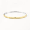 Mixed Metal Polished Plain Bangle In Gold