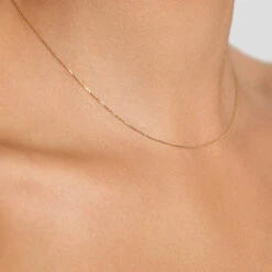 Fine Diamond Cut Cable Chain In 10k Gold -Fashion Accessories Store necklace 38693016043750