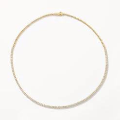 Diamond Tennis Necklace In 10k Gold