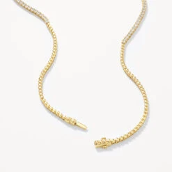 Diamond Tennis Necklace In 10k Gold -Fashion Accessories Store necklace 39421031874790