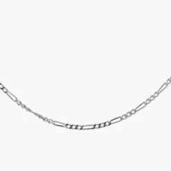 Oh So Fine Figaro Chain Necklace In Silver