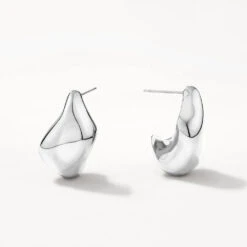 Organic Drop Earrings In Silver -Fashion Accessories Store organic drop earrings in silver medley jewellery earrings 41811185271014