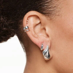 Organic Drop Earrings In Silver -Fashion Accessories Store organic drop earrings in silver medley jewellery earrings 41824193872102