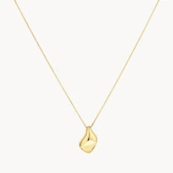 Organic Drop Pendant Necklace In Gold -Fashion Accessories Store organic drop pendant necklace in gold medley jewellery necklace 41810859557094