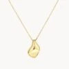 Organic Drop Pendant Necklace In Gold