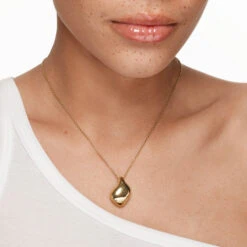Organic Drop Pendant Necklace In Gold -Fashion Accessories Store organic drop pendant necklace in gold medley jewellery necklace 41823861670118