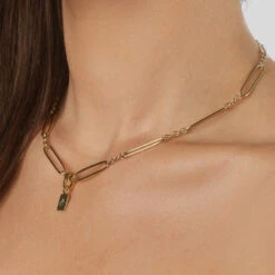 Oval Pendant Clasp In 10k Gold -Fashion Accessories Store oval chain clasp in 10k gold medley jewellery pendant 39079933214950