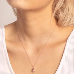 Engravable Oval Mini Locket Necklace In Rose Gold -Fashion Accessories Store oval mini rose gold locket necklace medley jewellery necklace 28017509957791