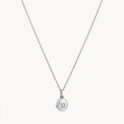 Engravable Oval Mini Locket Necklace In Silver