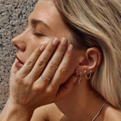 Oval Paperclip Hoop Earrings In 10k Gold -Fashion Accessories Store oval paperclip hoop earrings in 10k gold medley jewellery earrings 39714242920678